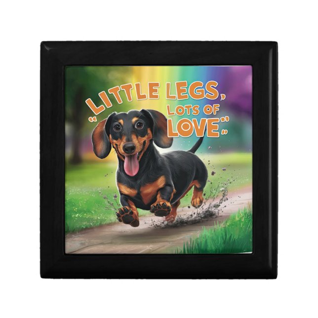 Wiener Dog Little Legs Lots of Love Gift Box (Front)