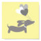 Wiener Dog Nursery Art Yellow Gender Neutral Dog