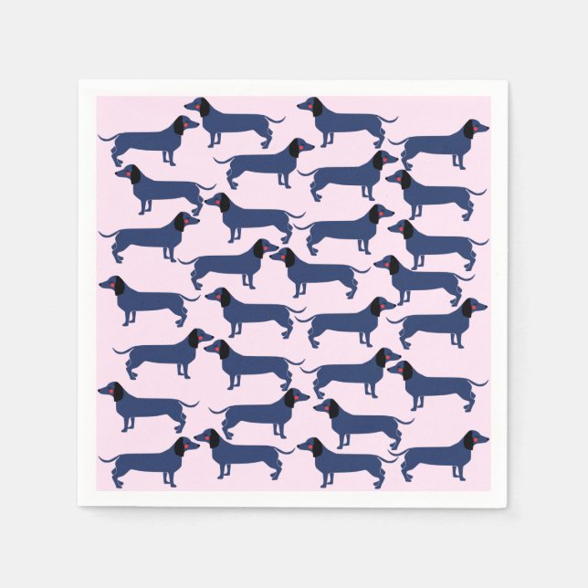 Wiener Dog Paper Napkins (Front)