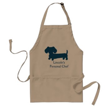 Wiener Dog Personal Chef Adult Apron by Smoothe1 at Zazzle