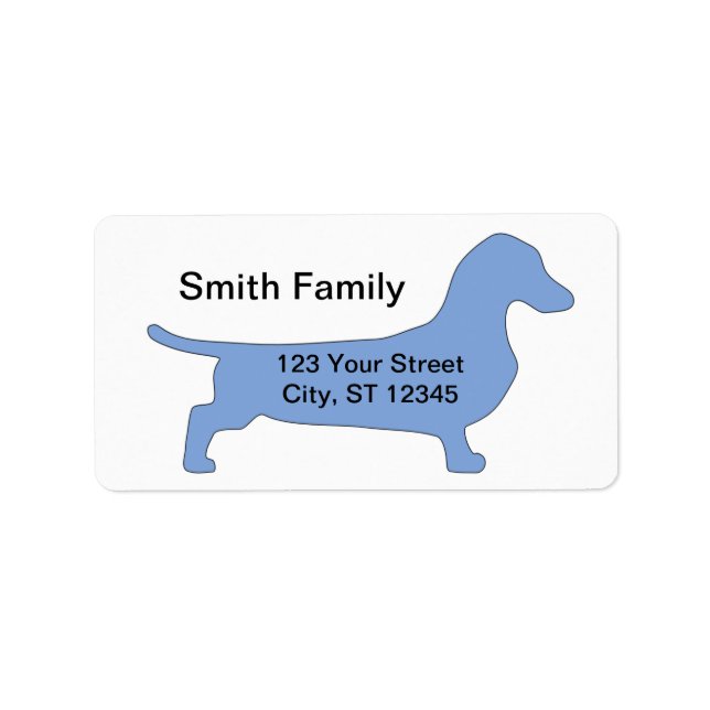 wiener dog return address label (Front)