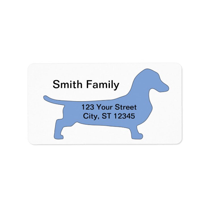wiener dog return address label Zazzle