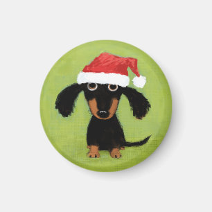 Wiener Dog Santa Funny Dachshund Christmas Xmas Magnet