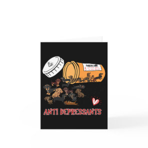 Wiener Dog Sausage Puppy Lover Antidepressants Dac Card
