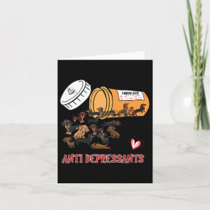 Wiener Dog Sausage Puppy Lover Antidepressants Dac Card