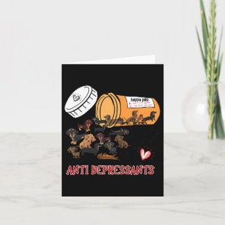 Wiener Dog Sausage Puppy Lover Antidepressants Dac Card