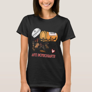 Wiener Dog Sausage Puppy Lover Antidepressants Dac T-Shirt