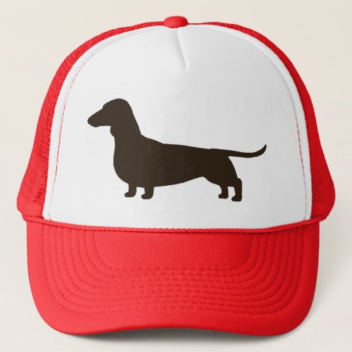 Wiener Dog Silhouette Short Haired Dachshund Trucker Hat