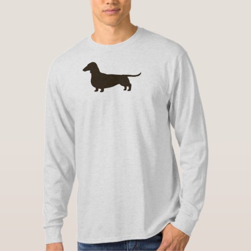 Wiener Dog Silhouette  Smooth Haired Dachshund T_Shirt
