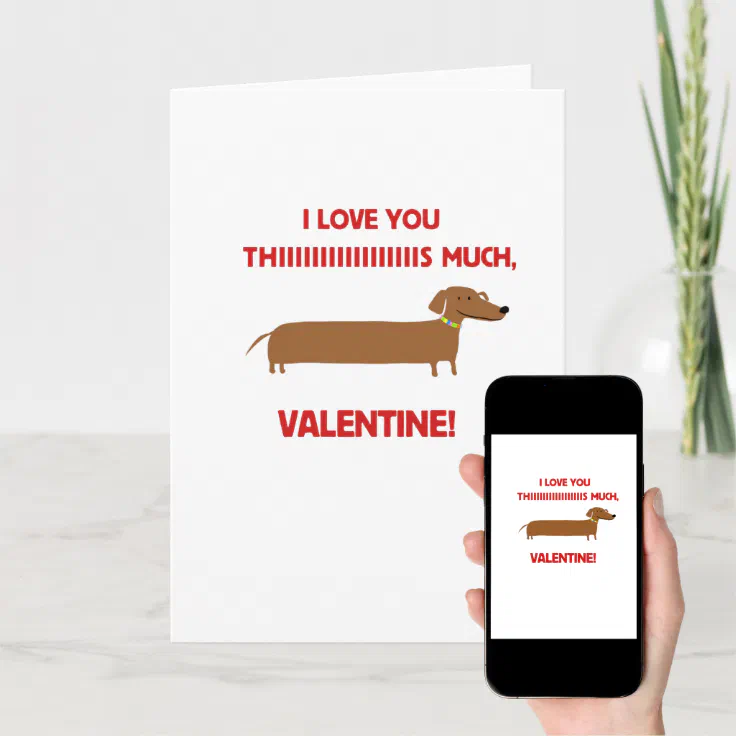 Wiener Dog Valentines Day Holiday Card Zazzle Wiener Dog Valentines Day Holiday Card R2b5c87f55a1b4f918f69c64792978037 Ds26h 736.webp
