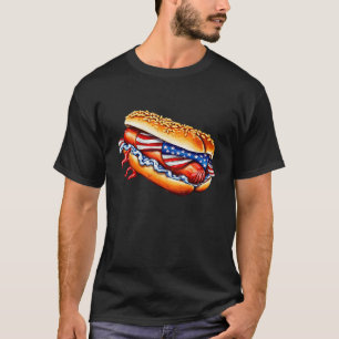Wiener Hotdog Costume USA 4th of July Party Outfit T-Shirt