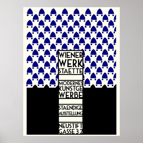 Wiener Werkstaette retro vintage artwork expo Poster
