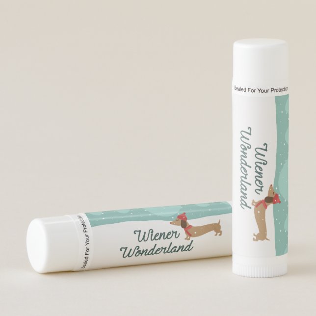 Wiener Wonderland Dachshund Lip Balm Gift (Front)