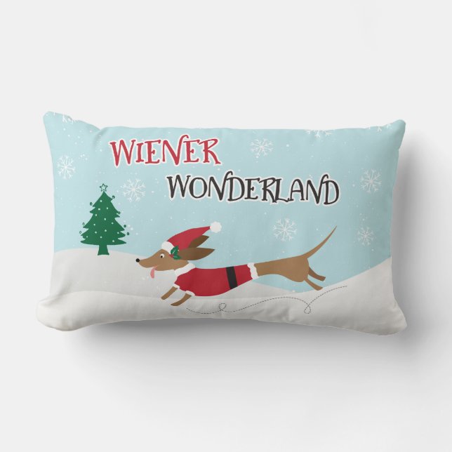 Wiener Wonderland Lumbar Pillow (Front)