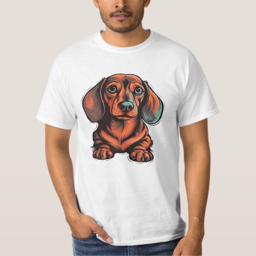 Wiener Wonders Dachshund artwork _ A Cute Canine C T_Shirt