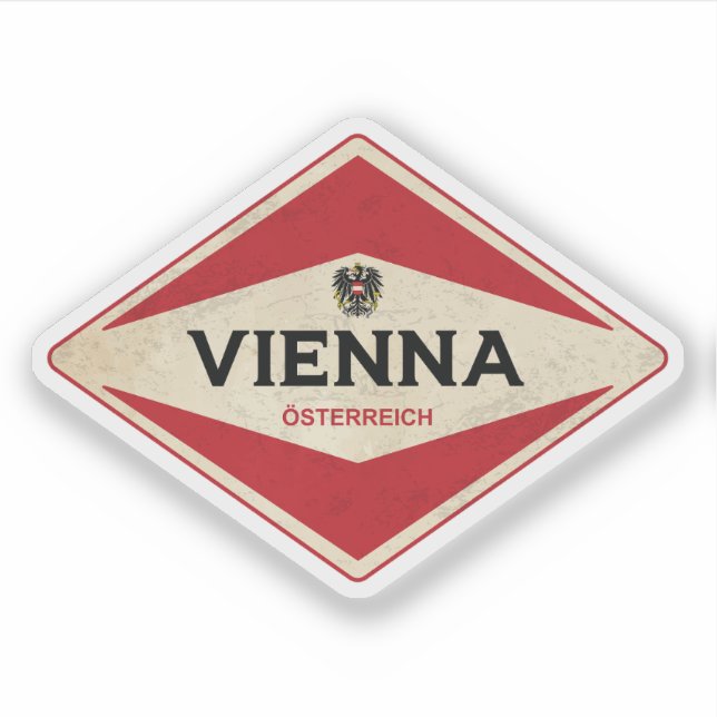Wienna Austria Vintage Sticker (Front)