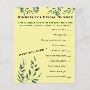 Wierdest Question Game Bridal Shower Activity