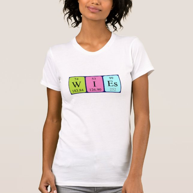 Wies periodic table name shirt (Front)