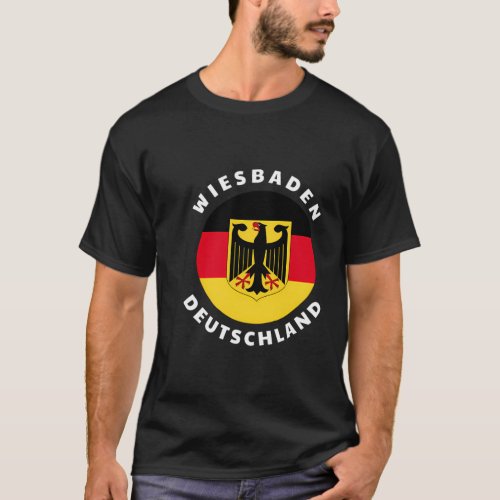 Wiesbaden Germany De German Heritage Pride Flag Ba T_Shirt