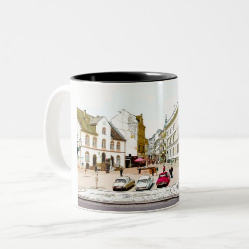 Wiesbaden Marktplatz Street view _ Germany Two_Tone Coffee Mug