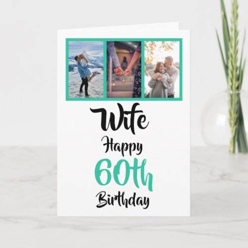 Wife 60th Birthday Modern Picture template