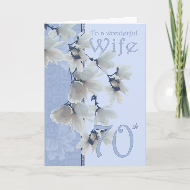 Wife 70 Birthday - Birthday Card Wife (Front)