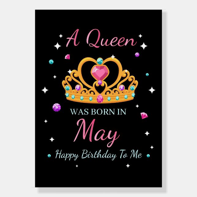 Wife Art A Queen Was Born In May Foam Board (Front)