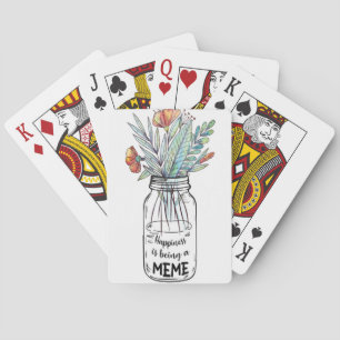 Wife Art Happiness Is Being A Meme Poker Cards
