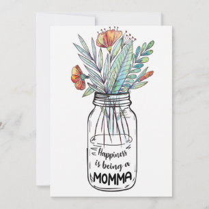 Wife Art Happiness Is Being A Momma Invitation
