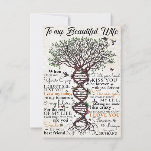 Wife Art To My Beautiful Wife RSVP Card