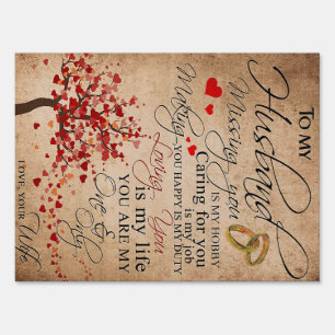 Wife Art To My Husband Missing You Sign