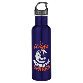 Wife Behind The Sparks Stainless Steel Water Bottle