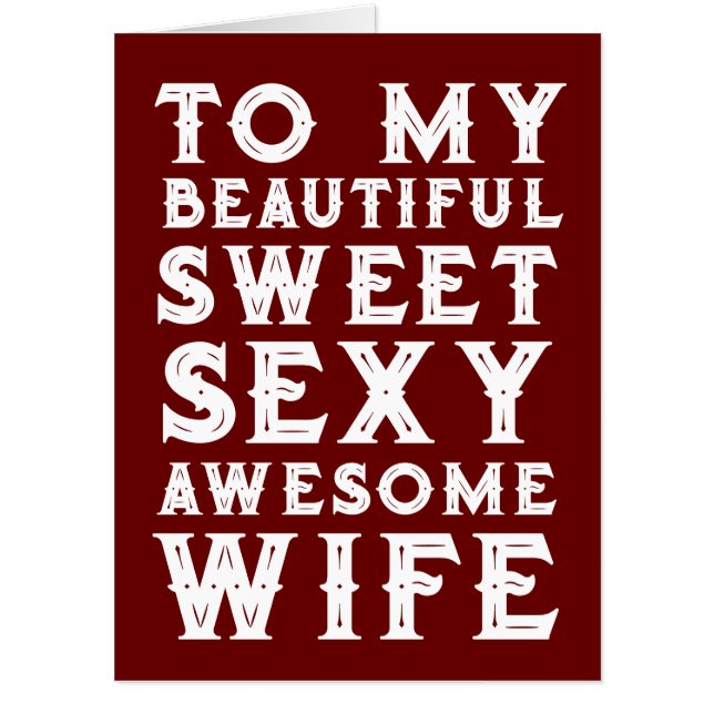 WIFE BIRTHDAY BIGGEST GIANT HUGE BIG GREETING CARD (Front)