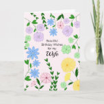 Wife Birthday Card<br><div class="desc">Pretty birthday card for Wife that is customizable with your personalized message and/or name.</div>
