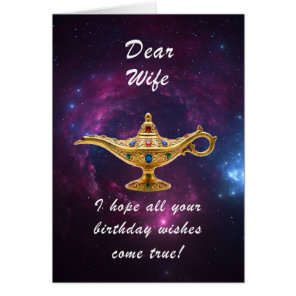 Wife Birthday Magic Lamp  Cards