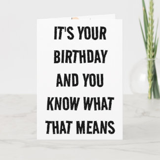 WIFE BIRTHDAY PADDLING SPANKING KINKY CARD
