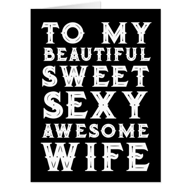 WIFE BIRTHDAY ROMANTIC GIANT BIG GREETING CARD (Front)