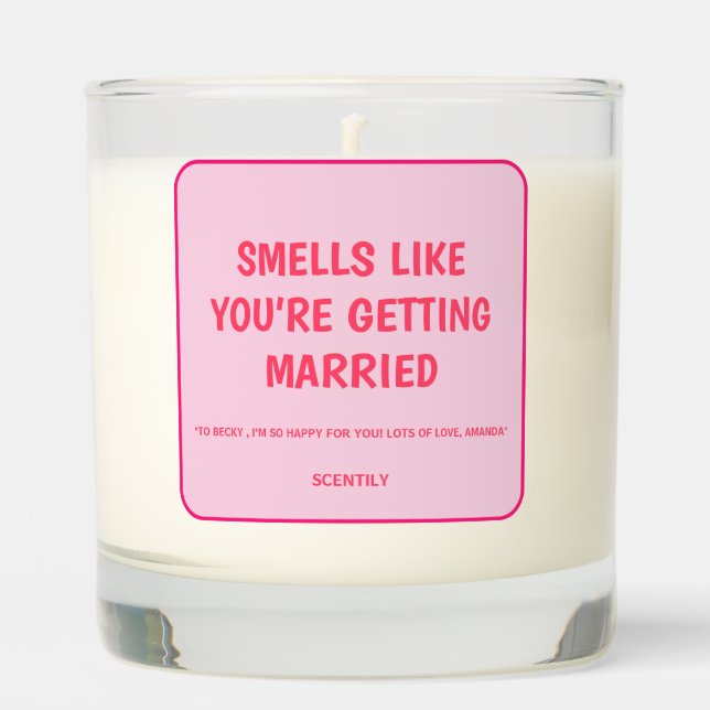  Wife Bridal Custom Candle with Message Gift for  (Front)