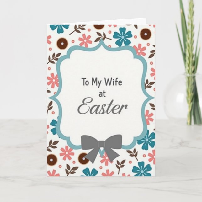 Wife Easter Springtime Wishes Card (Front)