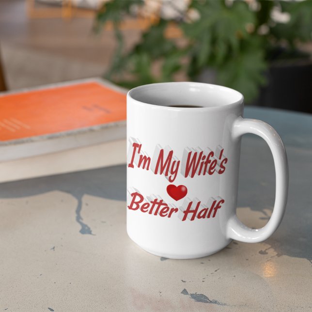 Wife funny quote red text giant coffee mug (Creator Uploaded)