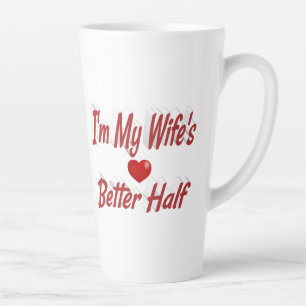 Wife funny quote red text latte mug