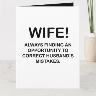 Wife Funny Typography Wife Greeting