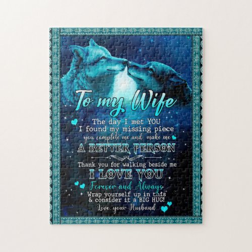 Wife Gifts  Letter To My Wife I Love You Forever Jigsaw Puzzle