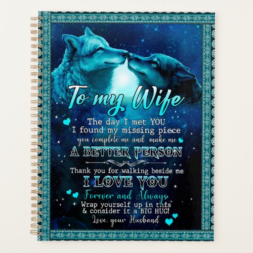 Wife Gifts  Letter To My Wife I Love You Forever Planner