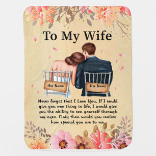 Wife Gifts Letter To My Wife Love From Husband Baby Blanket