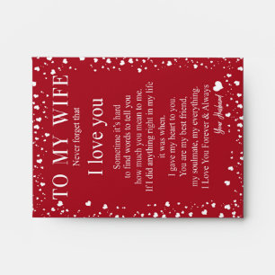 Wife Gifts Letter To My Wife Love From Husband Envelope