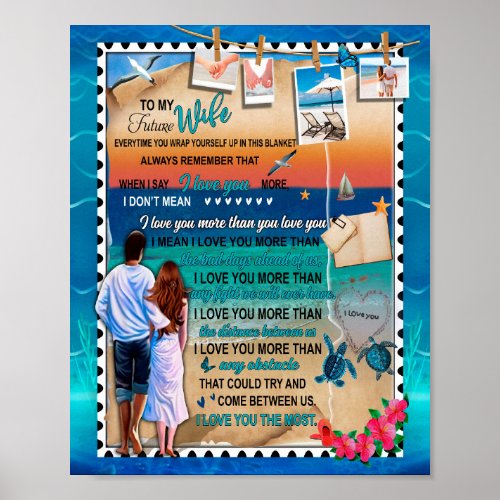 Wife Gifts  Letter To My Wife Love From Husband Poster