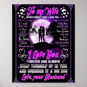 Wife Gifts Letter To My Wife Love From Husband Poster