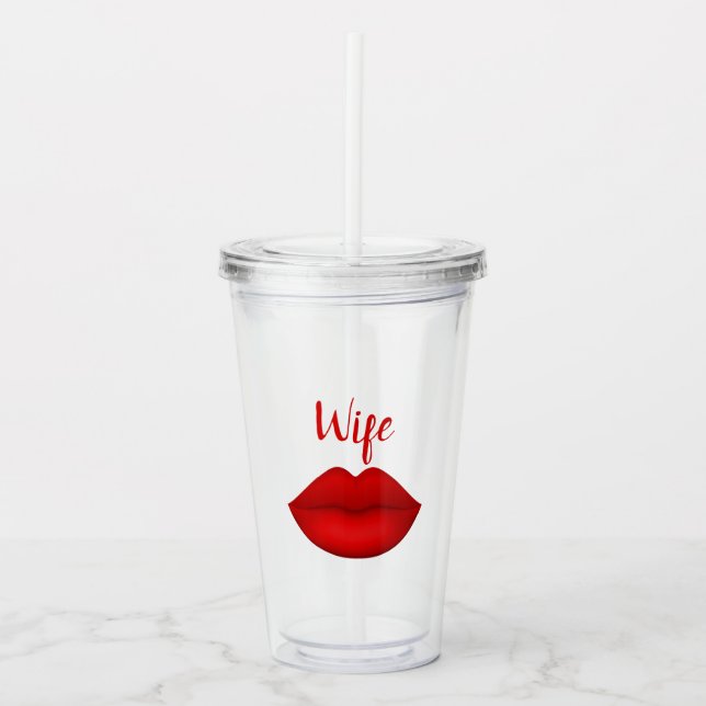 Wife glass tumbler  (Front)