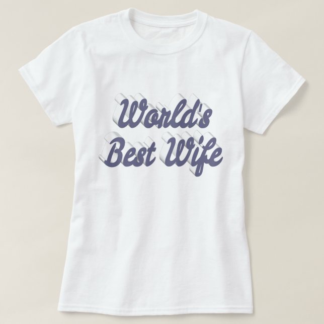 Wife gray text T-Shirt (Design Front)